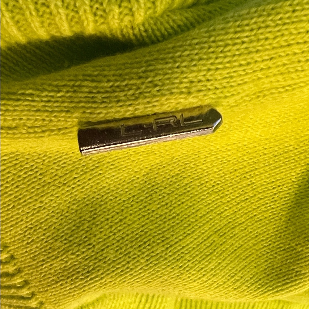 Ralph Lauren Neon Yellow/ green Crew Neck Sweater activewear womens XL - Picture 3 of 6